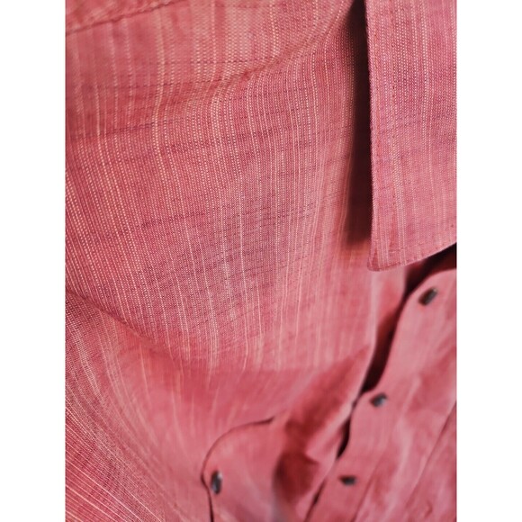 BLUE PRONTO UOMO Men's Shirt, XXL ,ORANGE/RUST VARIEGATED Buttonup Accent Fabric - Picture 7 of 7